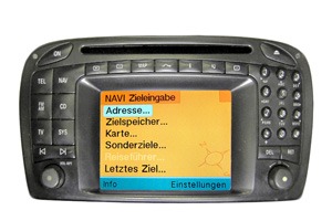 Mercedes SL Klasse Navigationsgerät Pixelfehler Reparatur, Navi - Display / Monitor defekt