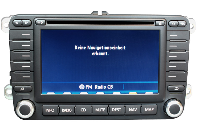VW MFD2 Navi Reparatur - CD/DVD Lesefehler / Laufwerkfehler, Softwarefehler, Navi fährt nicht mehr hoch oder defekt, Navi Komplettausfall. GPS-Empfang gestört, Navi Display / Monitor fehlerhaft oder beschädigt / Defekte Drehregler